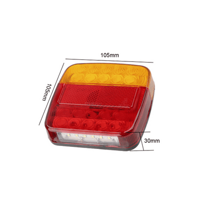 Безжични Wireless LED диодни Стопове с магнит 12V/24V Led Стопове за Ремарке, Каравана, Платформа, 5 Функции