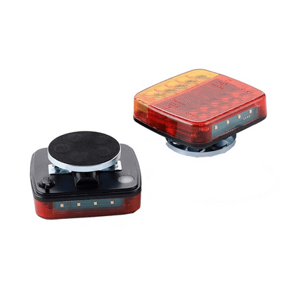 Безжични Wireless LED диодни Стопове с магнит 12V/24V Led Стопове за Ремарке, Каравана, Платформа, 5 Функции