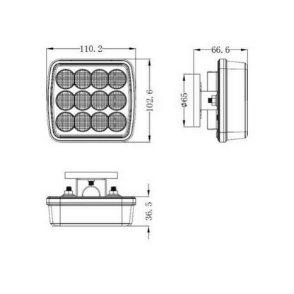 Безжични /Wireless/ LED Аварийни Светлини с Mагнит 12/24v Led Оранжеви Аварийни Светлини, Блиц Светлина