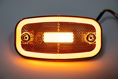 LED Светодиоден Габарит, 122mm x 63mm, Оранжев, Жълт, Неон Ефект, Три Функции,12V-24V