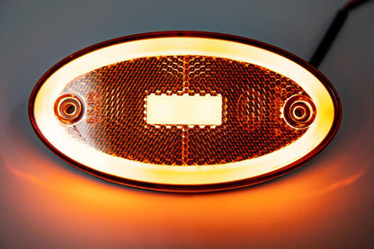 LED Светодиоден Габарит, 116mm x 60mm, Оранжев, Жълт, Неон Ефект, Три Функции,12V-24V