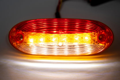 Комплект 2 броя LED Светодиоден Страничен Габарит, Оранжев, Бял, Червен цвят, 125mm x 44mm, 24V