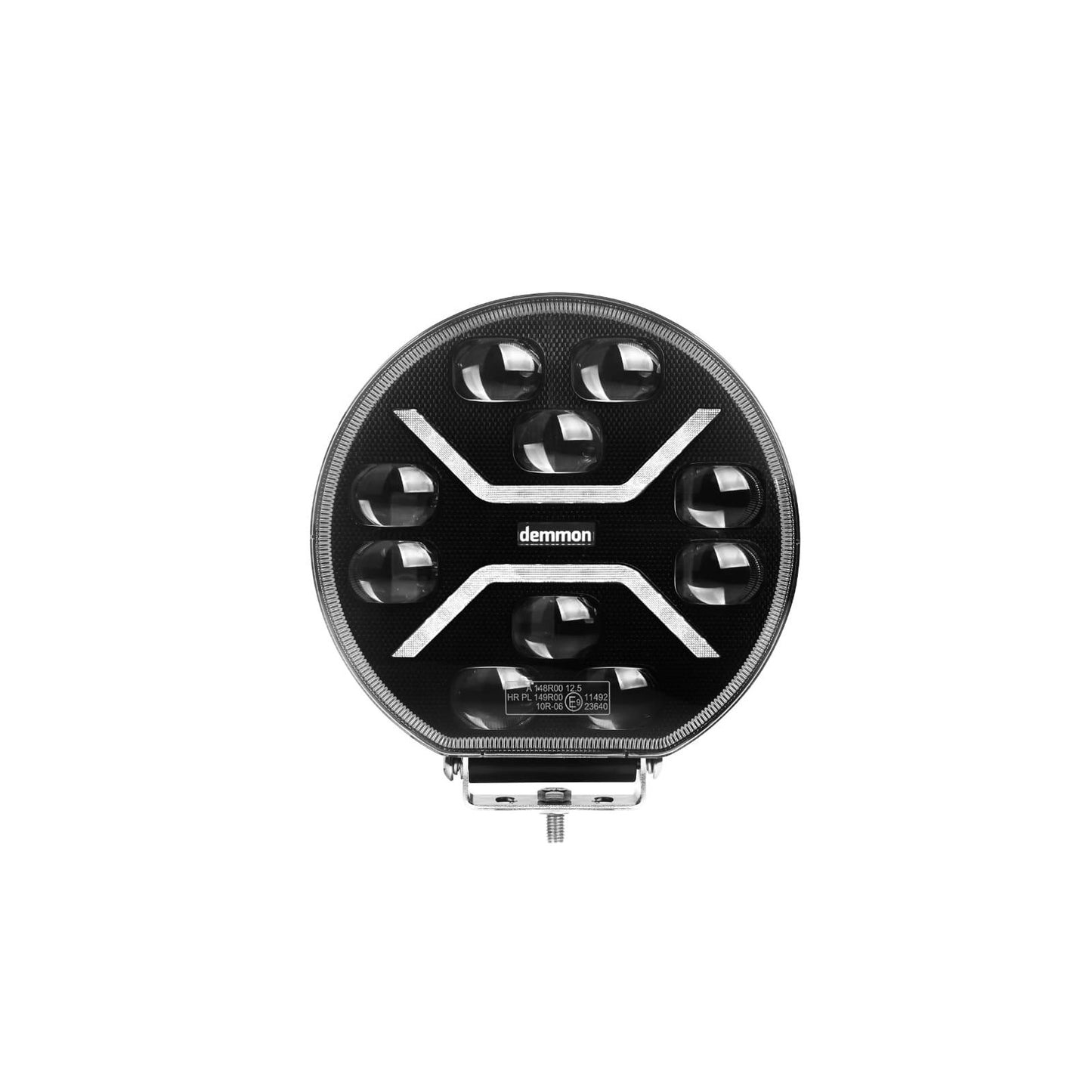 1бр Диоден фар с бял+оранжев габарит LED + DRL 70W Ø220мм 12V 24V Е-Mark Е9