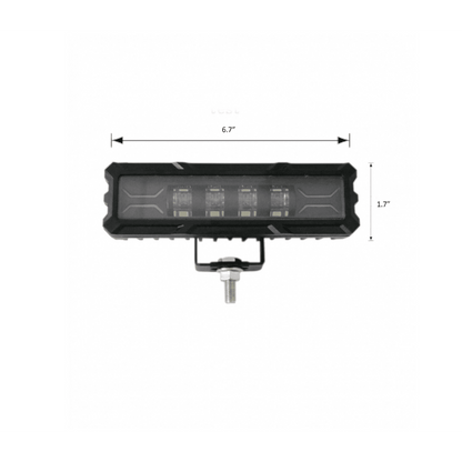 Едноредов SLIM LED бар 15.5см, комбиниран с бяла + жълта светлина, 12/24V
