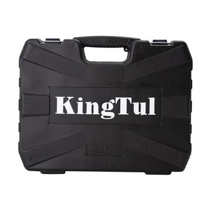Комплект гедоре от 108 части, 1/4 & 1/2 Cr-V 6-стенни вложки KINGTUL