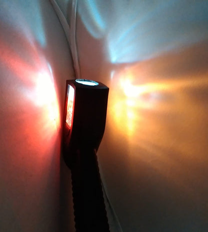 Комплект от 2 броя LED Диодни странични гумени рогчета маркери габаритни светлини за камион тиро ремарке 12V 24V бяло oранжево червено 175mm