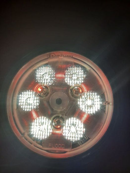 LED Диоден Халоген LED Лампа 2100lm 112mm 24W Бяла и Червена Светлина