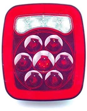 Комплект от 2 броя LED Диодни стопове стоп задна светлина 12V с Неон Neon ефект за камион бус ТИР ремарке каравана 166 x 142 mm