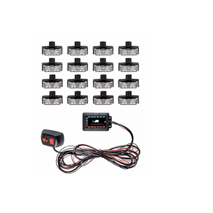 Комплект 16 броя LED Аварийни светлини с контролер 12V