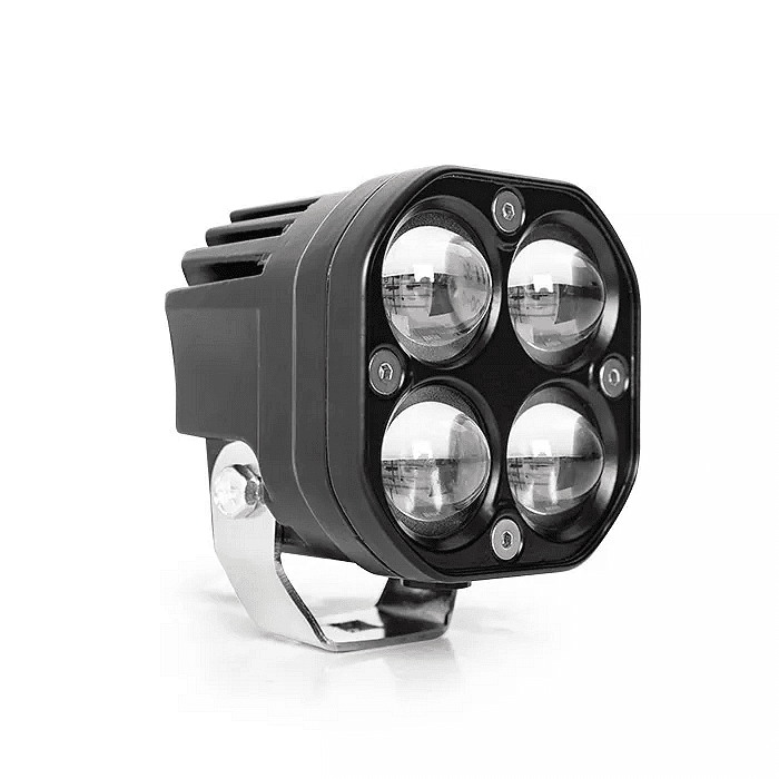 Комплект 2бр 3" 60W квадратни LED работни светлини с бяла и жълта светлина, 12V/24V