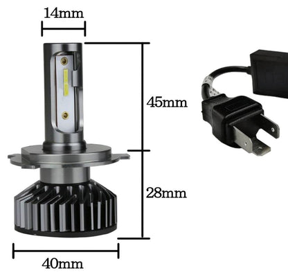 Комплект 2бр F2 Мини LED крушки H3 80W +300% светлина, CANBUS модул