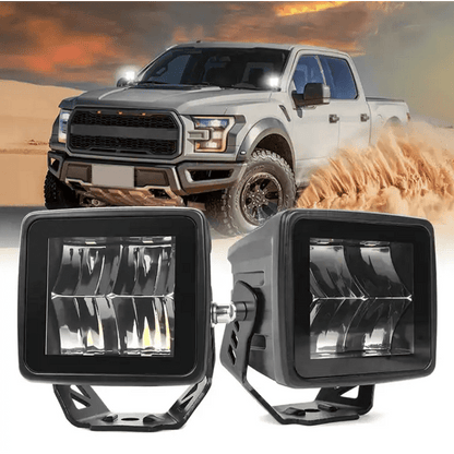 Комплект 2бр LED квадратни работни светлини 40W, Osram LED чип