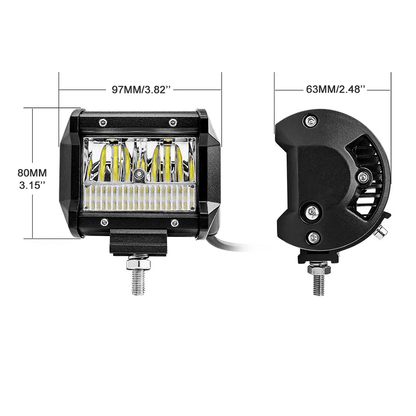 Комплект 2бр LED работни светлини с лупи 4" 20W 12/24V, комбинирана светлина