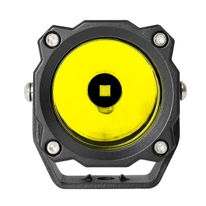 Комплект 2бр Мощни жълти LED прожектори 3" 60W, 4500lm, 12/24V, Жълта светлина, Светлинен Лъч до 320м