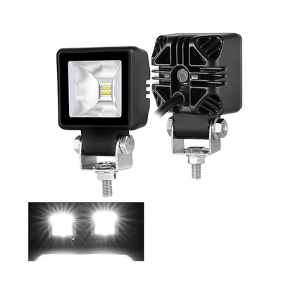 Комплект 4бр LED халогени / работни светлини, основна и дневна (DRL) светлина 12V-24V + подарък инсталация