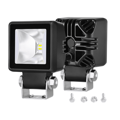 Комплект 4бр LED халогени / работни светлини, основна и дневна (DRL) светлина 12V-24V + подарък инсталация