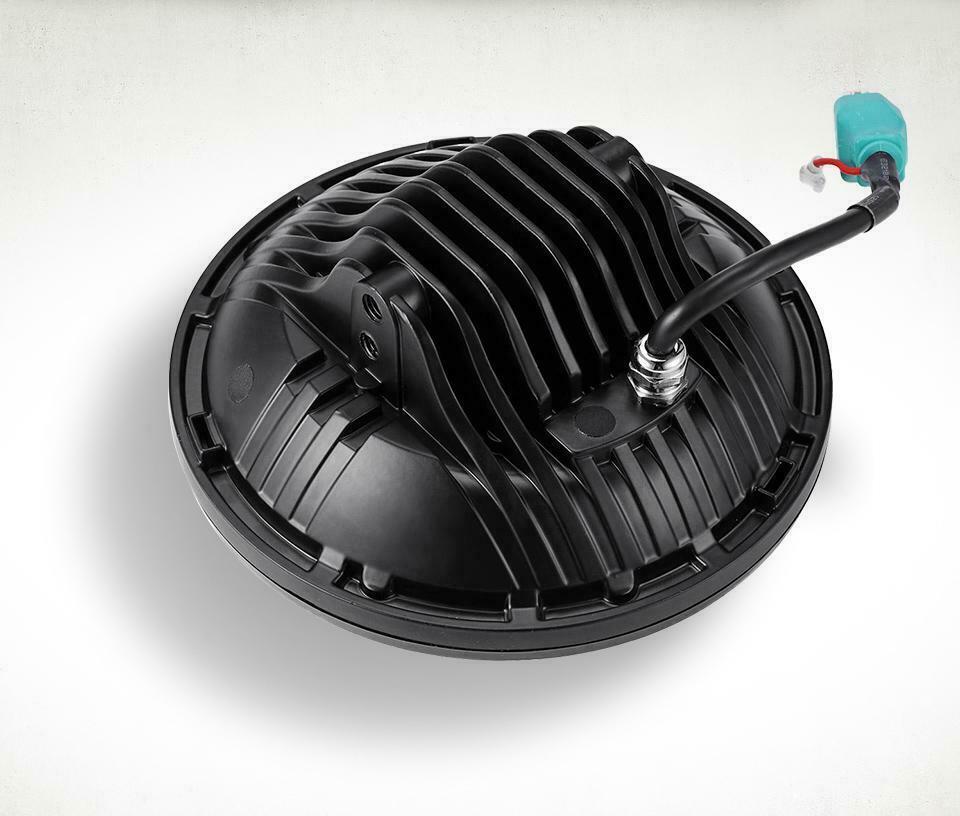 Комплект Кръгли LED фарове 7" 70W H4 букса, къси, дълги и дневни