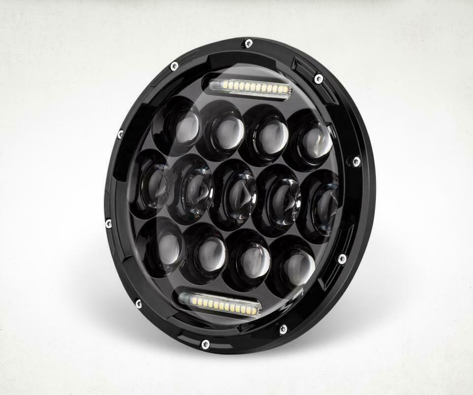 Комплект Кръгли LED фарове 7" 70W H4 букса, къси, дълги, дневни и мигач