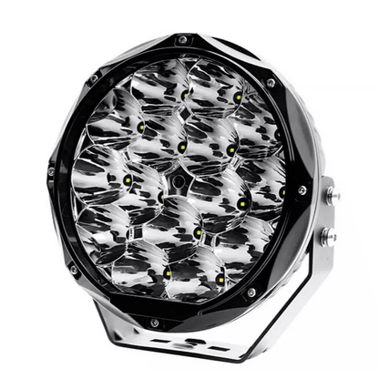 Комплект 2бр Кръгли LED бойни фарове / прожектори 8.6" 150W, лъч до 800м, OSRAM led чип