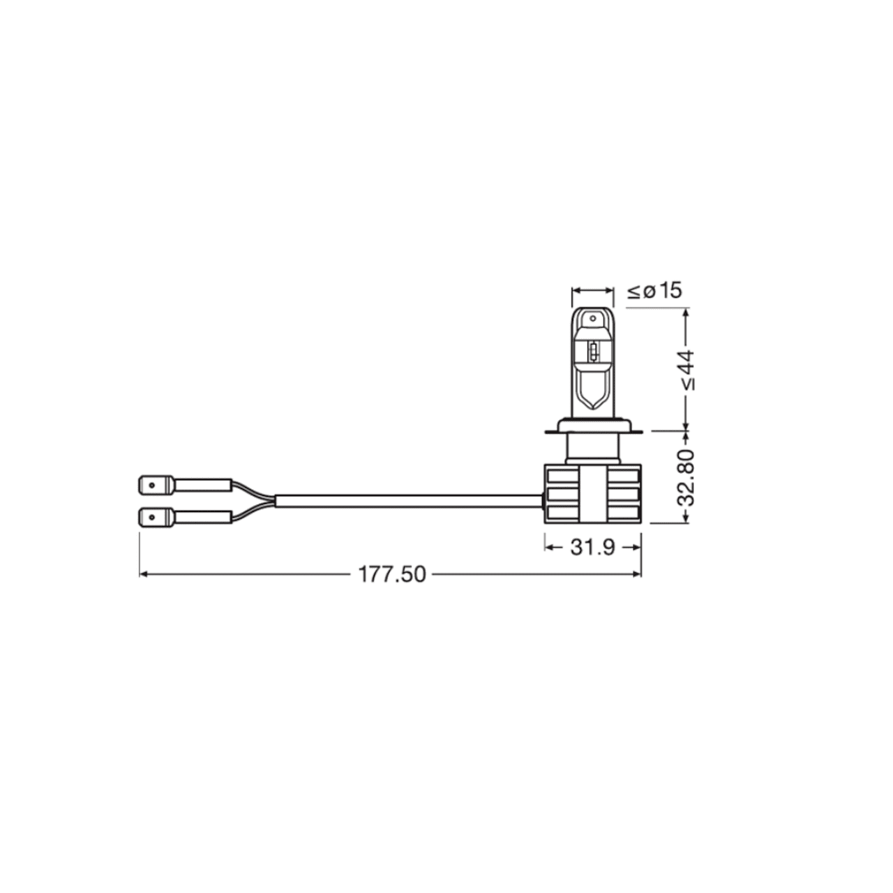 Комплект LED крушки Osram H7 LEDriving HL New Generation 67210CW за фарове, студено бяла светлина 6000K, 12V/24V, 14W, PX26d