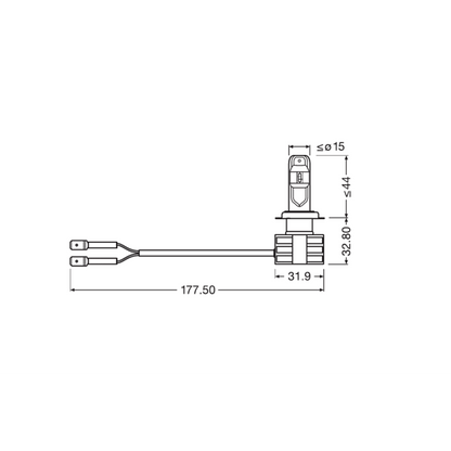 Комплект LED крушки Osram H7 LEDriving HL New Generation 67210CW за фарове, студено бяла светлина 6000K, 12V/24V, 14W, PX26d