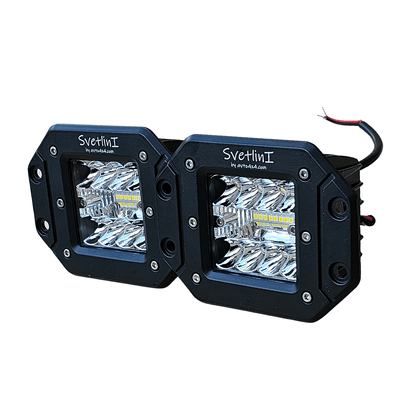 Комплект мощни LED халогени 5" 42W за вграждане в броня