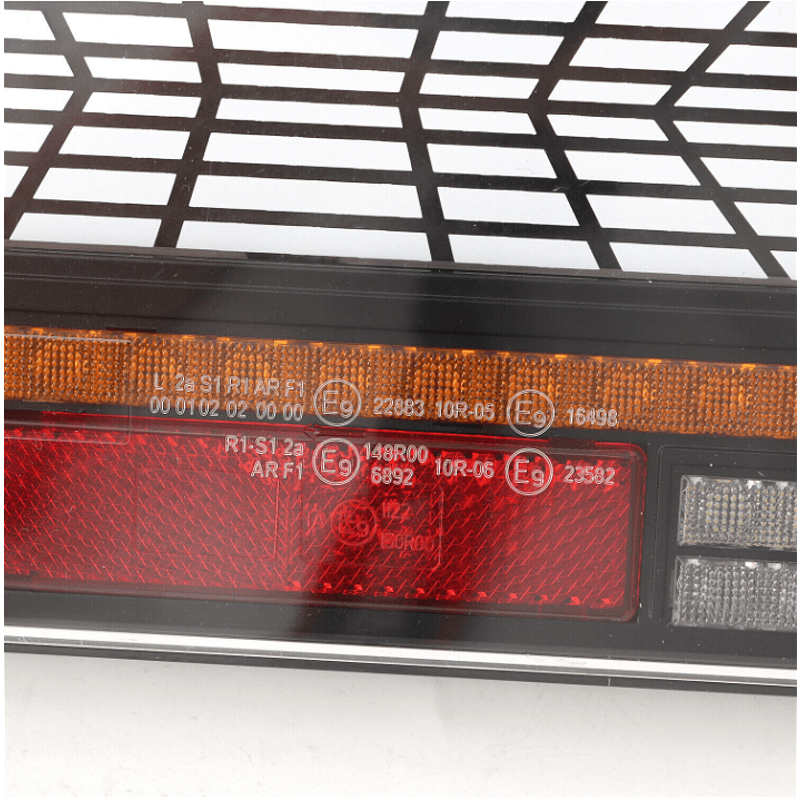 Комплект мултифункционални LED стопове с бягащ мигач, Неон ефект 12V/24V 235mm X 110mm X 30mm E9