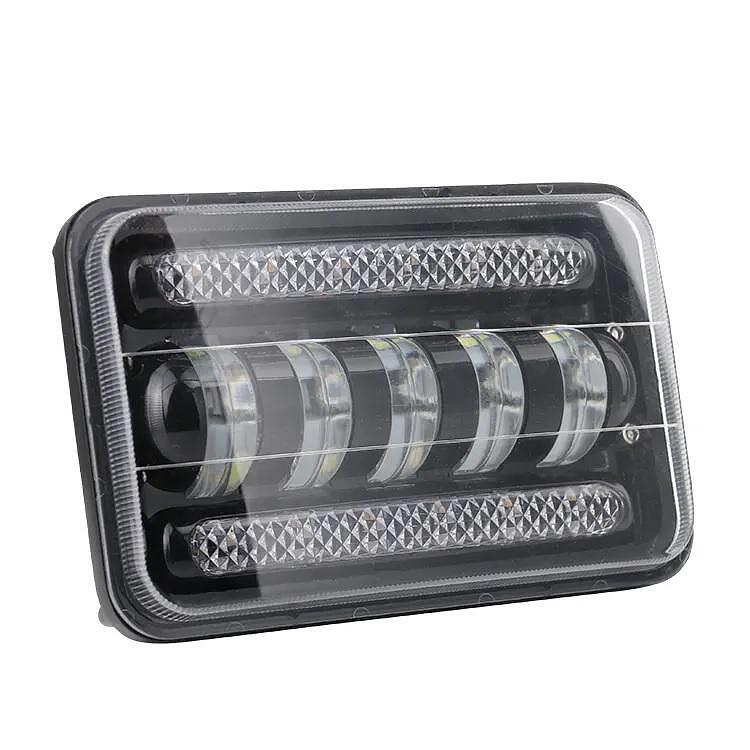Комплект Правоъгълни 5x7инча LED фарове лампа 12V/24V къси/дълги, DRL дневни светлини и мигач