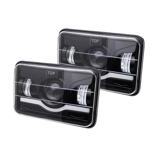 Комплект Правоъгълни LED фарове 4x6" 70W H4 букса, 3 светлини