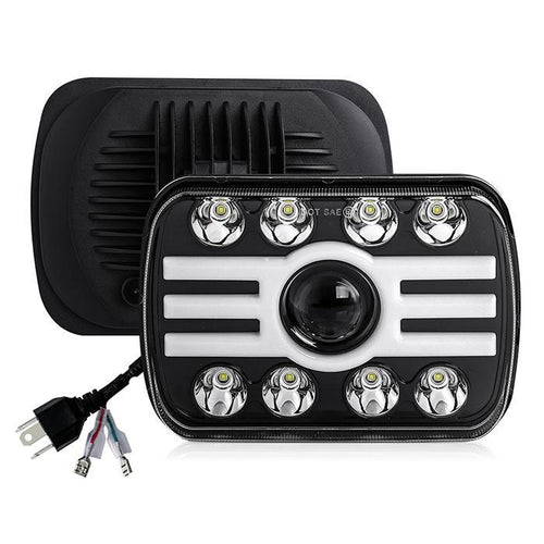 Комплект Правоъгълни LED фарове 5x7" 120W H4 букса, 4 светлини