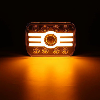 Комплект Правоъгълни LED фарове 5x7" 120W H4 букса, 4 светлини