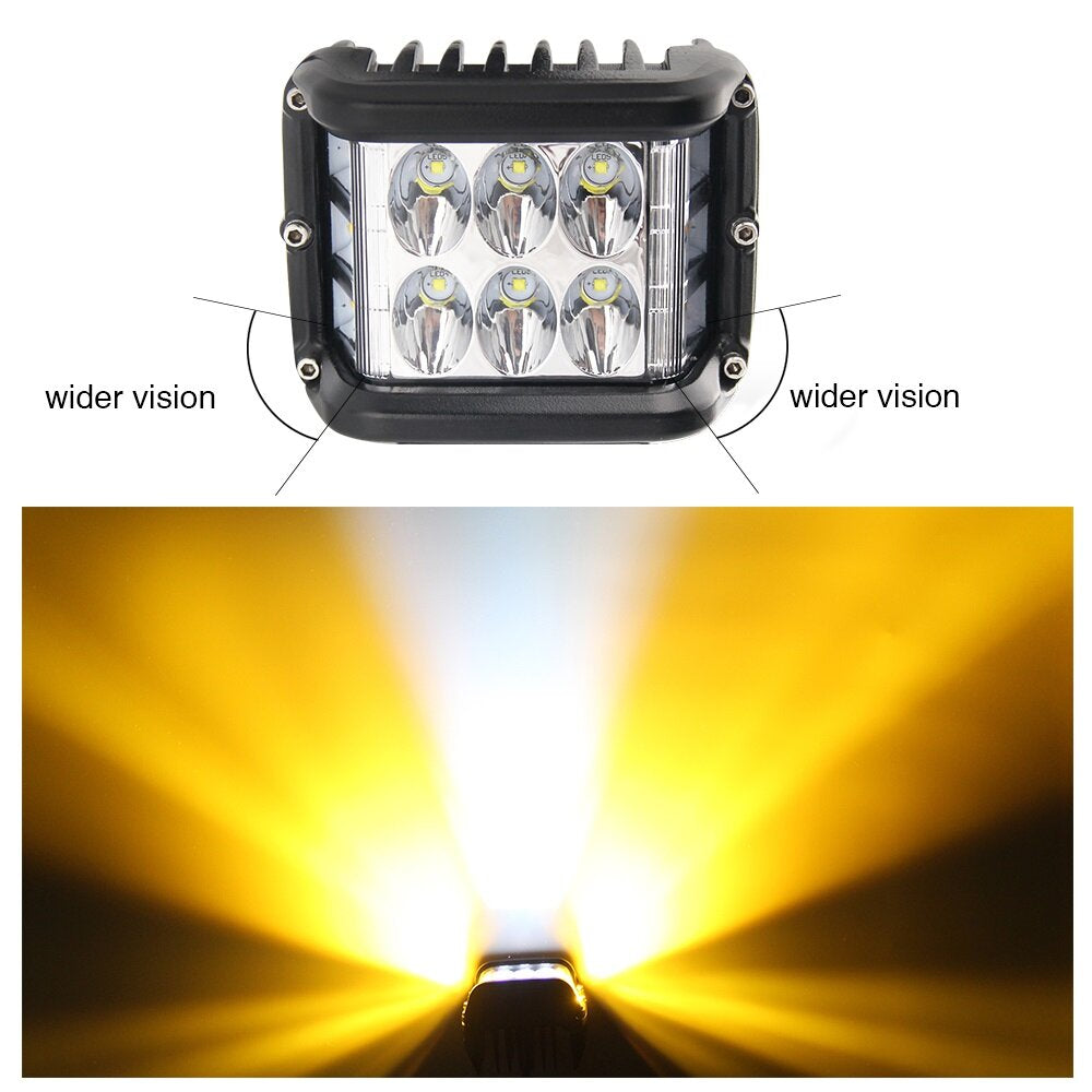 Комплект универсални LED халогени 3" 72W две светлини