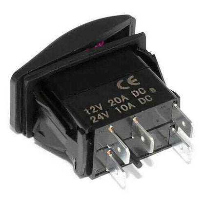 Копче, Бутон, За Вграждане, За Тромба, Клаксон, 12V - 24V, Надпис HORN , Червена Светлина