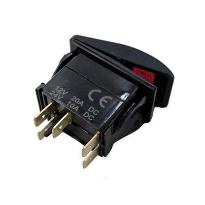 Копче, Бутон, За Вграждане, За Тромба, Клаксон, 12V - 24V, Надпис HORN , Червена Светлина
