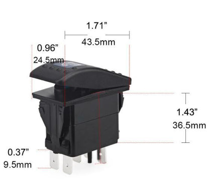 Копче/бутон с надпис OFF ROAD LIGHTS за вграждане 12V - 24V