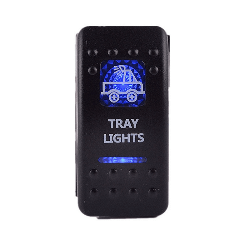 Копче/бутон с надпис TRAY LIGHTS за вграждане 12V - 24V