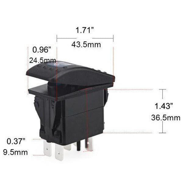 Копче/бутон с надпис TRAY LIGHTS за вграждане 12V - 24V
