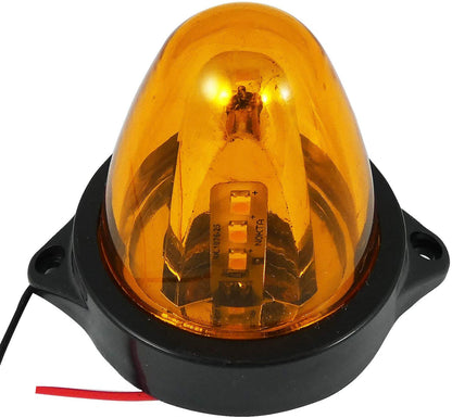 Въртяща сигнална/аварийна оранжева LED лампа 24V 12V Маяк нова