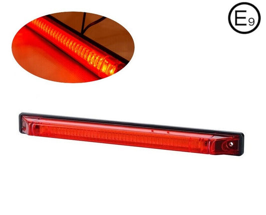 LED  Диоден Габарит Маркер Червен 25,5cm 12V - 24V E-Mark E9 от Полша