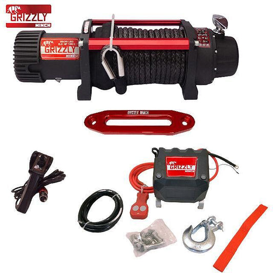 Лебедка Grizzly Winch 9500lbs (4310kg) синтетично въже