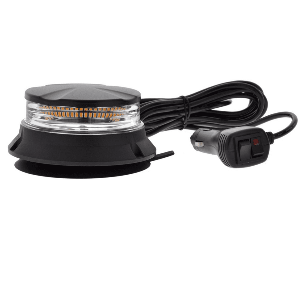 Led авариен буркан - маяк, 24W 12V/24V, въртяща сигнална лампа с магнит