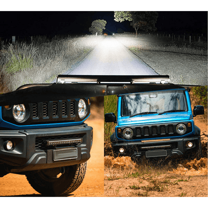 LED BAR 21" (54см) ZH 195W 12V/24V 6500K основна светлина + дневна 6500K/3000K