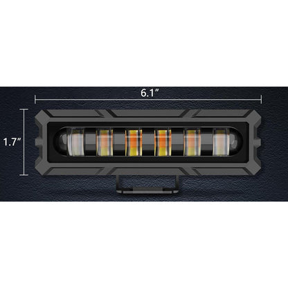 LED бар - дневна светлина 15.5см, 30W комбо - бяла 6500К и жълта 3000К светлина 12V-24V