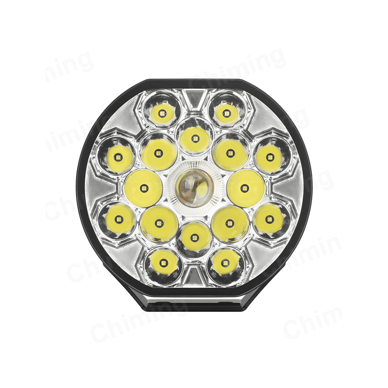 LED Фар с дълга бяла светлина + бяла и жълта габаритна 80W 9100lm 12V/24V Е-марк Е9