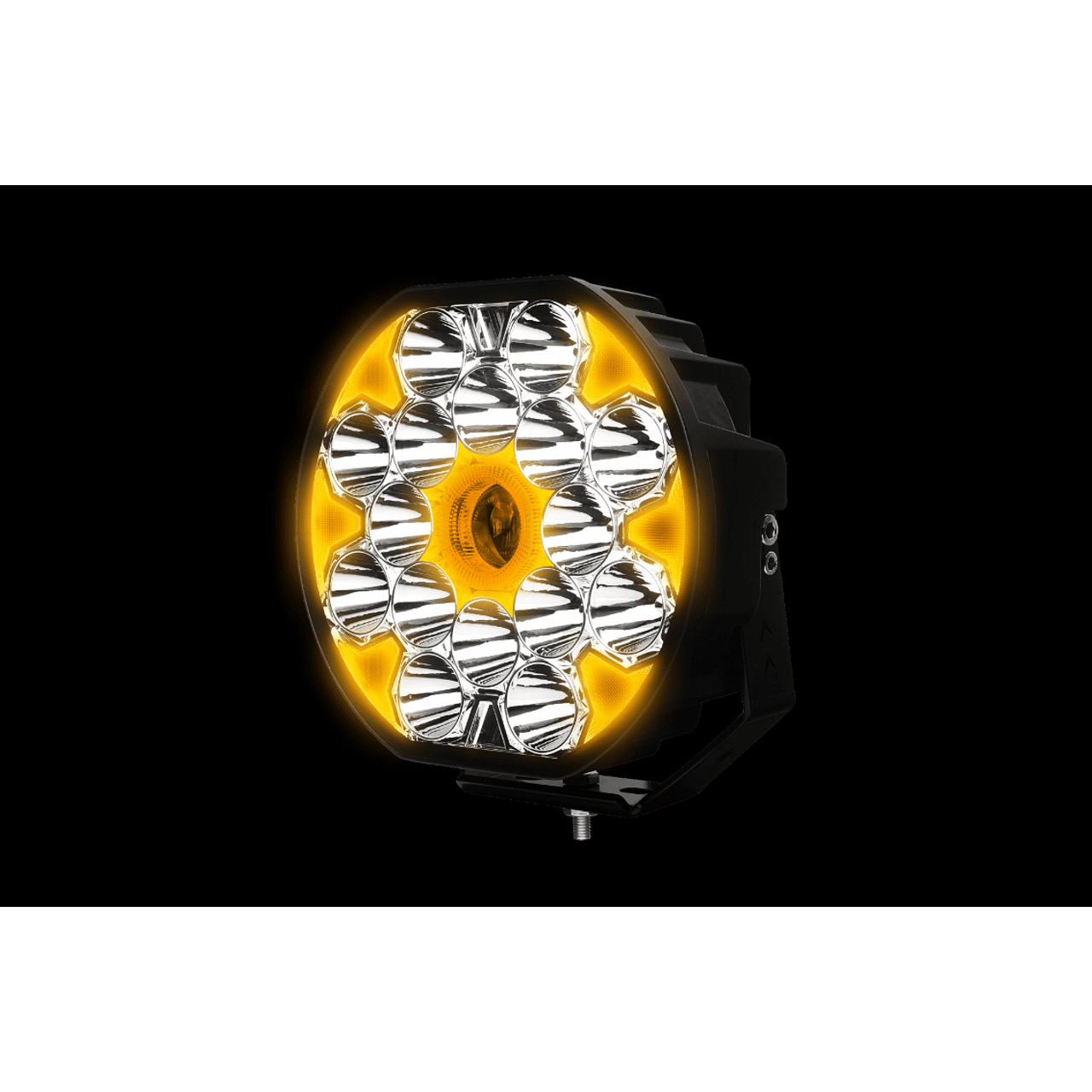 LED Фар с дълга бяла светлина + бяла и жълта габаритна 80W 9100lm 12V/24V Е-марк Е9