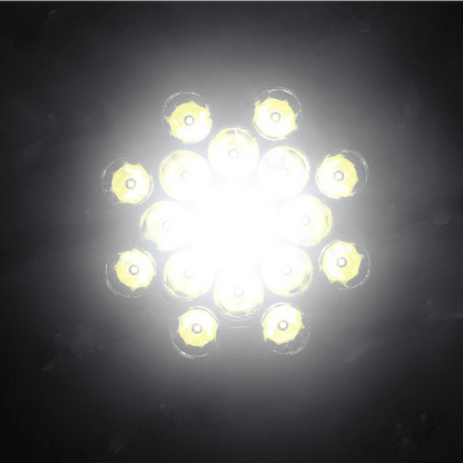 LED Фар с дълга бяла светлина + бяла и жълта габаритна 80W 9100lm 12V/24V Е-марк Е9