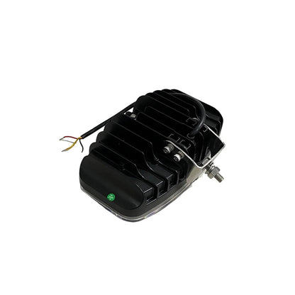 1бр LED правоъгълен фар 12V/24V 48W, бяло-жълто с черно стъкло, 245x139.4x90 mm E-mark E9