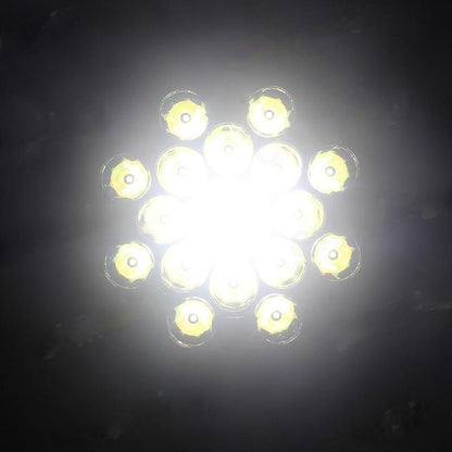 1бр LED фар с дълга бяла светлина + бяла и жълта габаритна 80W 9100lm 12V/24V E-Mark Е9