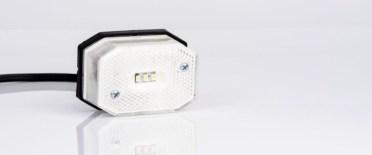 LED  Габарит с Рефлектор, Бяла Светлина, Маркер, Токос, 12V - 24V, E-Mark E9, За Каравана, Кемпер и др.