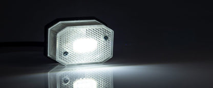 2 Броя LED  Габарит с Рефлектор, Бяла Светлина, Маркер, Токос, 12V - 24V, E-Mark E9, За Каравана, Кемпер и др.